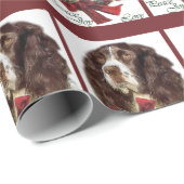 Engelse Springer Spaniel Kerstmis Cadeaupapier (Rol Hoek)