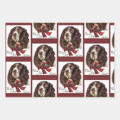 Engelse Springer Spaniel Kerstmis Inpakpapier Vel (Voorkant)