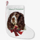 Engelse Springer Spaniel Kerstmis Kleine Kerstsok (Voorkant)
