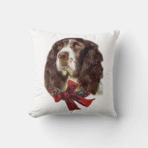 Engelse Springer Spaniel Kerstmis Kussen