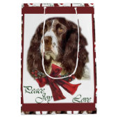 Engelse Springer Spaniel Kerstmis Medium Cadeauzakje (Achterkant)