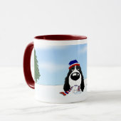 Engelse Springer Spaniel Kerstmis Mok (Voorkant links)
