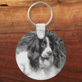 Engelse Springer Spaniel Key Ring Sleutelhanger (Voorkant)