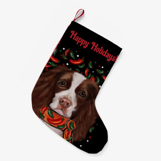 Engelse Springer Spaniel Kleine Kerstsok (Voorkant (Hangend))