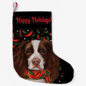 Engelse Springer Spaniel Kleine Kerstsok (Voorkant)