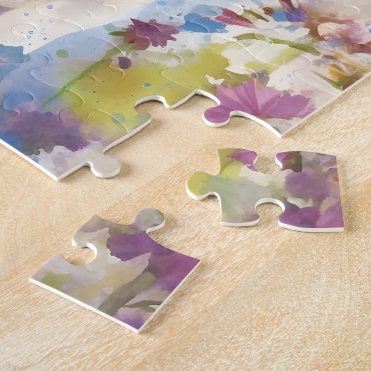 Engelse Springer Spaniel kleurrijke waterverf artw Legpuzzel (Zijkant)