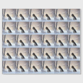 Engelse Springer Spaniel Laat het Sneeuwen Kerstmi Cadeaupapier (Vlak)