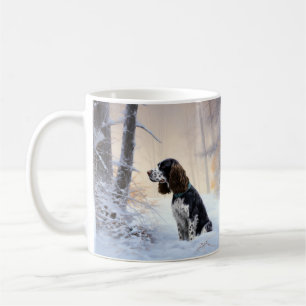 Engelse Springer Spaniel Laat het sneeuwen Kerstmi Koffiemok