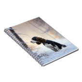 Engelse Springer Spaniel Laat het sneeuwen Kerstmi Notitieboek (Rechterzijde)