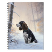 Engelse Springer Spaniel Laat het sneeuwen Kerstmi Notitieboek (Voorkant)