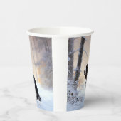 Engelse Springer Spaniel Laat het sneeuwen Kerstmi Papieren Bekers (Links)