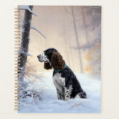 Engelse Springer Spaniel Laat het sneeuwen Kerstmi Planner (Voorkant)