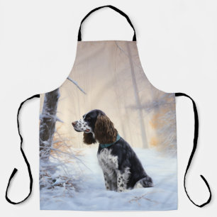 Engelse Springer Spaniel Laat het sneeuwen Kerstmi Schort