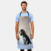 Engelse Springer Spaniel Laat het sneeuwen Kerstmi Schort (Gedragen)