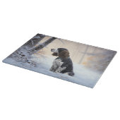 Engelse Springer Spaniel Laat het sneeuwen Kerstmi Snijplank (Hoek)