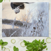 Engelse Springer Spaniel Laat het sneeuwen Kerstmi Theedoek (Gevouwen)