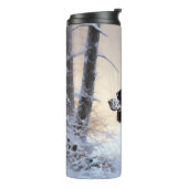 Engelse Springer Spaniel Laat het sneeuwen Kerstmi Thermosbeker (Gedraaid links)