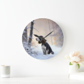 Engelse Springer Spaniel Let It Snow Kerstmis Grote Klok (Huis)