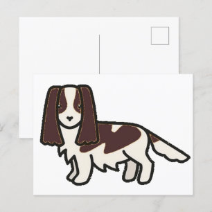 Engelse Springer Spaniel Lever en Witte cartoon Briefkaart