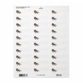 Engelse Springer Spaniel Lever en Witte cartoon Etiket (Full Sheet)