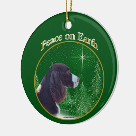 Engelse Springer Spaniel (lever) Vrede Keramisch Ornament (Links)