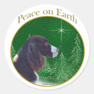 Engelse Springer Spaniel (lever) Vrede Ronde Sticker