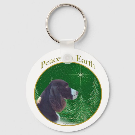 Engelse Springer Spaniel (lever) Vrede Sleutelhanger (Voorkant)