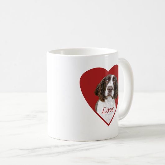 Engelse Springer Spaniel Love Coffee Mok (Voorkant rechts)