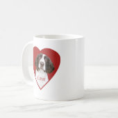 Engelse Springer Spaniel Love Coffee Mok (Voorkant links)