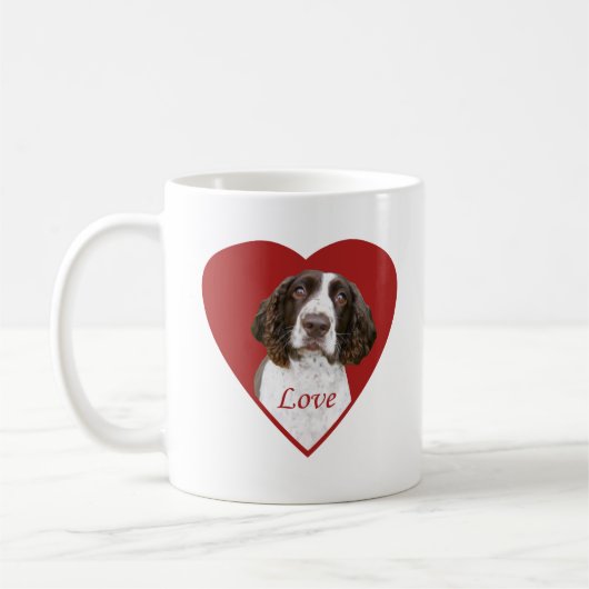 Engelse Springer Spaniel Love Coffee Mok (Links)