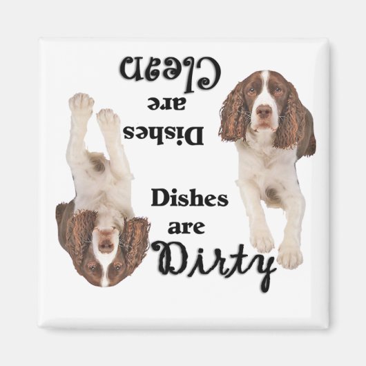 Engelse Springer Spaniel Lovers Vaatwasser Magnet (Voorkant)