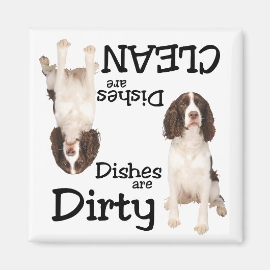 Engelse Springer Spaniel Lovers Vaatwasser Magnet (Voorkant)