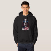Engelse Springer Spaniel met de vlag van de VS 4 j Hoodie (Voorkant volledig)