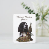 Engelse Springer Spaniel met fazant  Kaart (Staand voorkant)