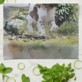 Engelse Springer Spaniel met Woodcock Theedoek (Gevouwen)