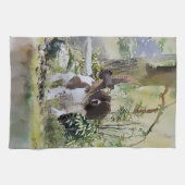 Engelse Springer Spaniel met Woodcock Theedoek (Horizontaal)