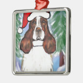 ENGELSE SPRINGER SPANIEL METALEN ORNAMENT (Links)