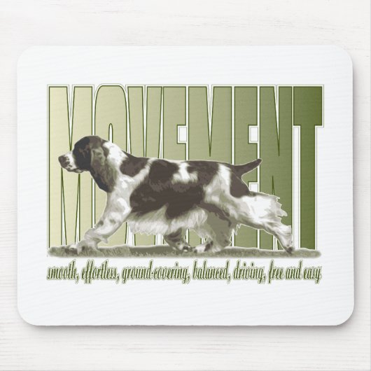 Engelse Springer Spaniel Movement Muismat (Voorkant)