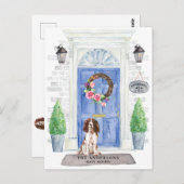 Engelse Springer Spaniel Moving Announement Briefkaart (Voorkant / Achterkant)