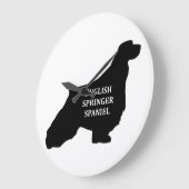 Engelse Springer Spaniel naam Silhouette Grote Klok (Hoek)