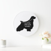 Engelse Springer Spaniel naam Silhouette Grote Klok (Huis)