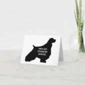 Engelse Springer Spaniel naam Silhouette Kaart (Voorkant)