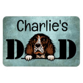 Engelse Springer Spaniel Peeking Personeelsvader Magneet (Horizontaal)