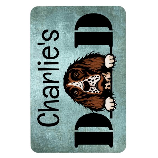 Engelse Springer Spaniel Peeking Personeelsvader Magneet (Verticaal)