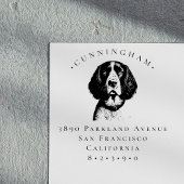 Engelse Springer Spaniel Pet Dog Retouradres Rubberstempel