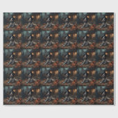 Engelse Springer Spaniel Pompoenen Halloween Griez Cadeaupapier (Vlak)