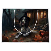 Engelse Springer Spaniel Pompoenen Halloween Griez Groot Cadeauzakje (Voorkant)