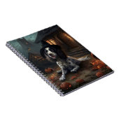 Engelse Springer Spaniel Pompoenen Halloween Griez Notitieboek (Rechterzijde)