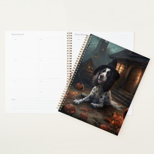 Engelse Springer Spaniel Pompoenen Halloween Griez Planner (Display)