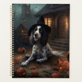 Engelse Springer Spaniel Pompoenen Halloween Griez Planner (Voorkant)